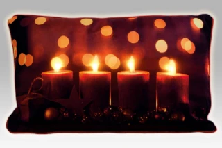 Polštář svítící, s výplní. Vánoční design. LED světlo. POL511