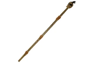 Lebka na tyči, dřevořezba. TAKSU-69
