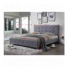 Manželská postel, šedá, 160x200, BALDER NEW