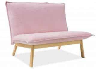 Čalouněné dvojkřeslo - sofa BOLLO 2 růžová