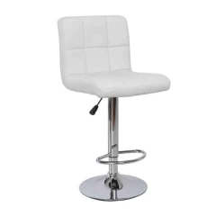 Barová židle KANDY New - ekokůže bílá / chrom