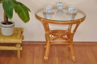 Ratanový stolek Bahama - medový