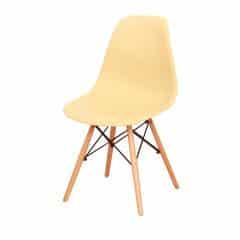 Židle CINKLA 2 NEW - béžová capuccino-vanilka + buk č.1