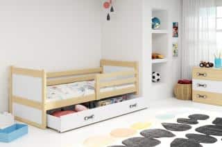 Dětská postel Riky 90x200 - borovice/bílá č.3