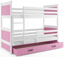 Patrová postel Riky - bílá/růžová č.3