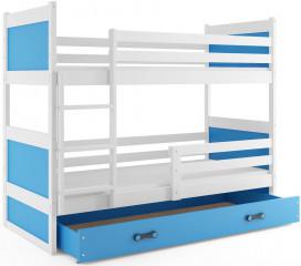 Patrová postel Riky - bílá/modrá č.2