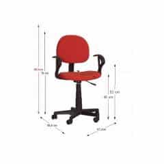 Kancelářská židle TC3-227 - červená č.2