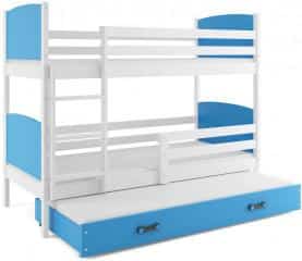 Patrová postel s přistýlkou Tamita bílá/modrá č.2