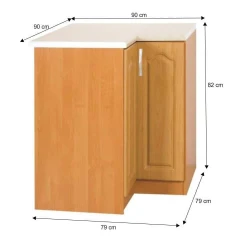 Kuchyňská skříňka, olše, levá, LORA MDF NEW KLASIK S90 / 90