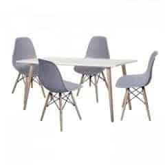 Jídelní stůl GÖTEBORG 50 + 4 židle UNO šedé