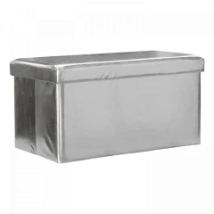 Sedací úložný box stříbrný