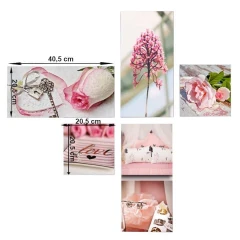 Obraz tištěný na plátno, vícebarevný, DX TYP 3 VINTAGE-ROSE
