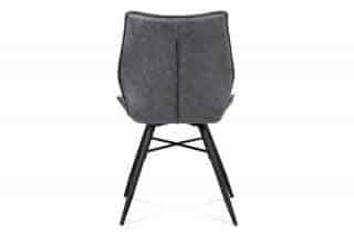 Jídelní židle, šedá látka vintage, kov černý mat HC-444 GREY3