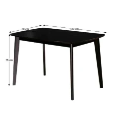 Jídelní stůl, 120x80 MDF + masiv, wenge, ROSPAN
