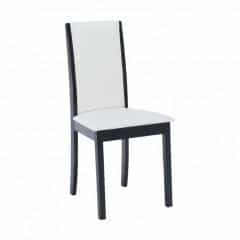 Jídelní židle Venis NEW - wenge / ekokůže bílá