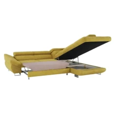 Rohová sedací souprava, hořčicová, pravá, FABIA