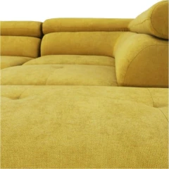 Rohová sedací souprava, hořčicová, pravá, FABIA