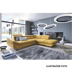 Rohová sedací souprava, hořčicová, pravá, FABIA