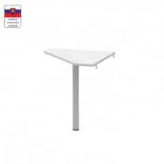 Rohový stolek, bílá / kov, JOHAN NEW 06