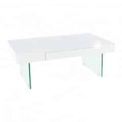 Konferenční stolek DAISY 2 NEW - bílý extra vysoký lesk