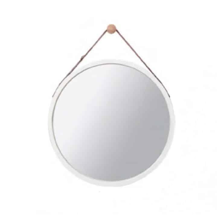 Levně Tempo Kondela Zrcadlo LEMI 1, bambus/bílá + kupón KONDELA10 na okamžitou slevu 3% (kupón uplatníte v košíku)
