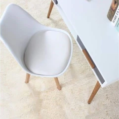 Židle, bílá / buk, BALI 2 NEW