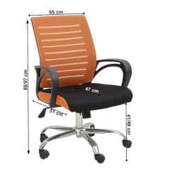 Kancelářská židle, oranžovo / černá, Lizbon