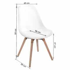 Židle, bílá / buk, Semer New