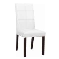 Jídelní židle, bílá / tmavý ořech, RORY 2 NEW