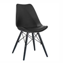 Jídelní židle KEMAL NEW - černá / dřevo
