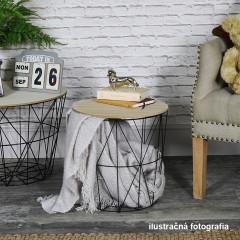 Příruční stolek, přírodní/černá, NANCER