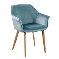 Křeslo ODOVEL - látka mentolová / buk