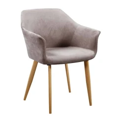 Křeslo, látka taupe / buk, ODOVEL