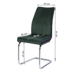 Jídelní židle, smaragdová / černá, FARULA