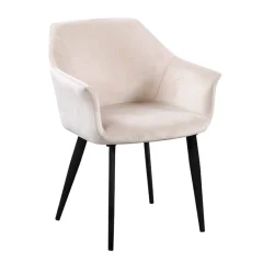 Křeslo, látka béžová / černé nohy, ODOVEL