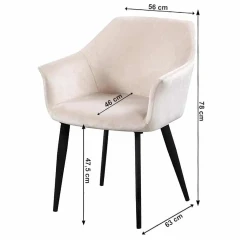 Křeslo, látka béžová / černé nohy, ODOVEL