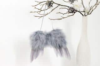 Andělská křídla z peří , barva šedá, baleno 1 ks v polybag. Cena za 1 ks. AK6110-GREY