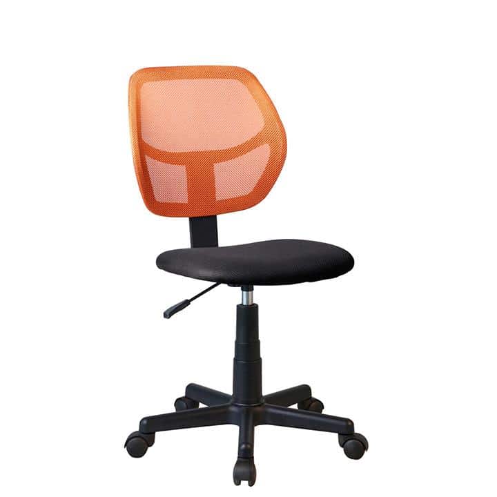 Tempo Kondela Otočná židle MESH - oranžová / černá