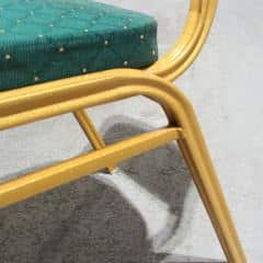 Židle ZINA NEW - látka zelená / matný zlatý rám č.7