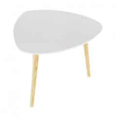 Příruční stolek TAVAS - bílá/přírodní dřevo č.2