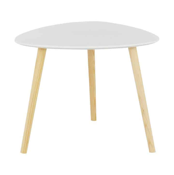 Tempo Kondela Příruční stolek TAVAS - bílá/přírodní dřevo