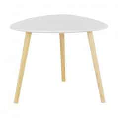 Příruční stolek TAVAS - bílá/přírodní dřevo č.1