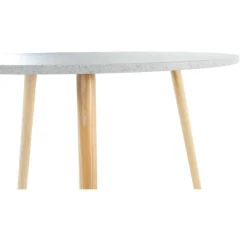 Set příručních stolů LIRAN 2v1 - mramorový efekt / dřevo natural č.4