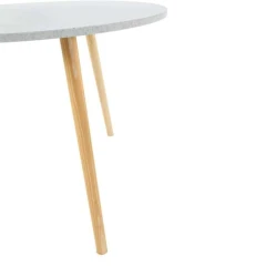 Set příručních stolů LIRAN 2v1 - mramorový efekt / dřevo natural č.6