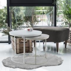 Příruční stolek NERIMAN 2v1 - bílá / šedá č.11