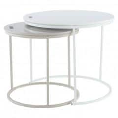 Příruční stolek NERIMAN 2v1 - bílá / šedá č.6