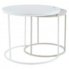 Příruční stolek NERIMAN 2v1 - bílá / šedá č.3