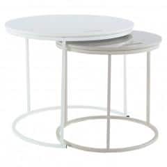 Příruční stolek NERIMAN 2v1 - bílá / šedá č.1
