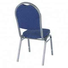 Židle JEFF - látka tmavě modrá/šedý rám č.3