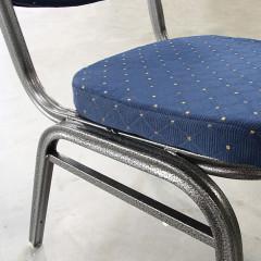 Židle JEFF - látka tmavě modrá/šedý rám č.13